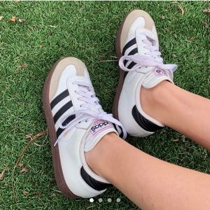 white adidas sambas